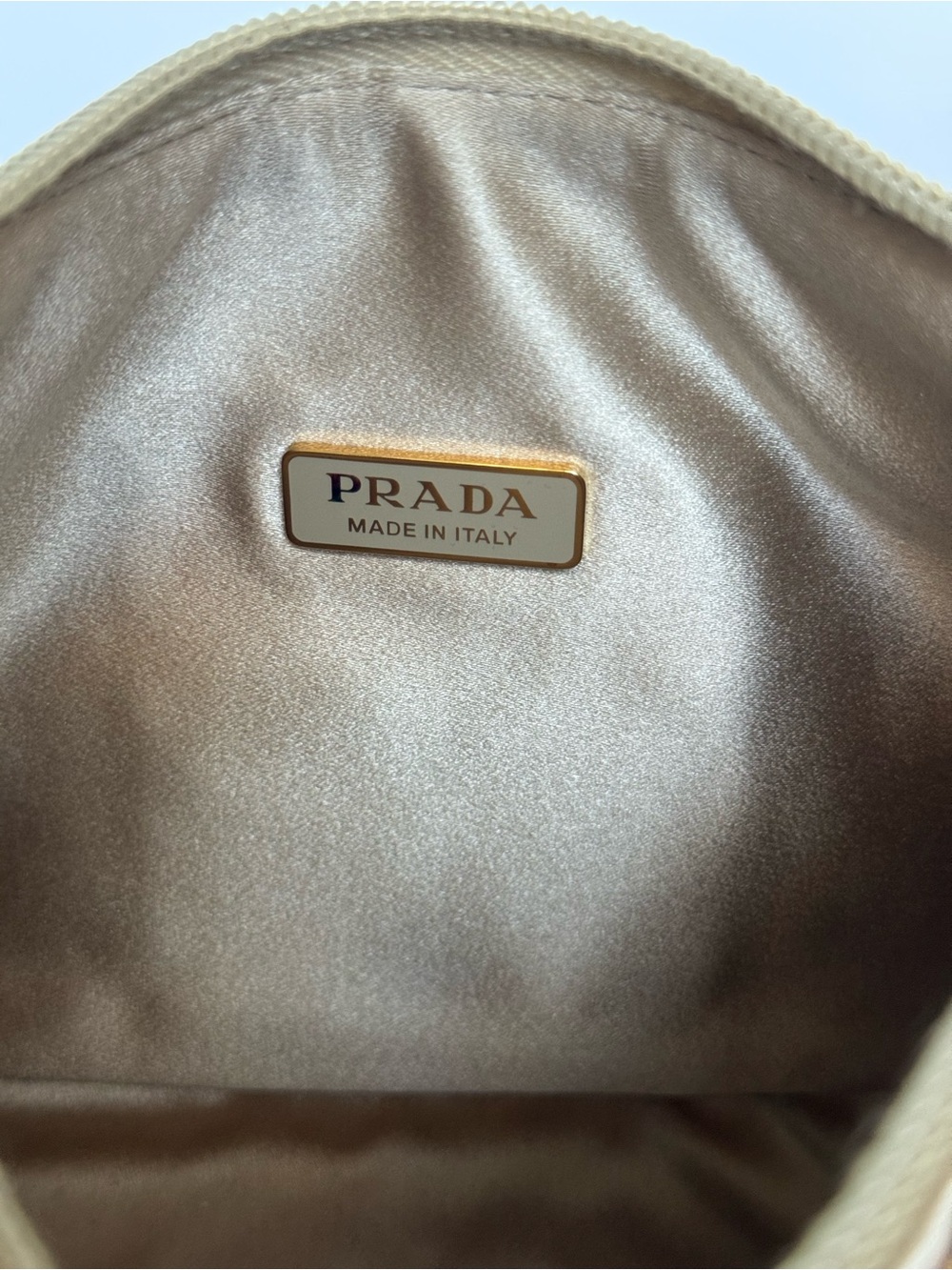 Prada Re-Edition 2000 Hobo Gold Crystal Embellished Satin Mini - Picture 10 of 13